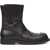 MM6 Maison Margiela Leather Biker Boot BLACK