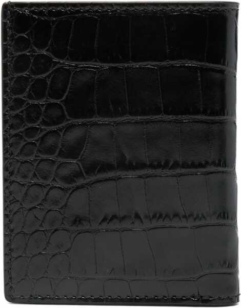 Portofele Tom Ford Leather Card Holder BLACK Barbati (BM 19100078) 2