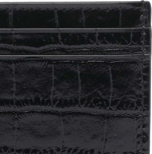 Portofele Tom Ford Leather Card Holder BLACK Barbati (BM 19100120) 2