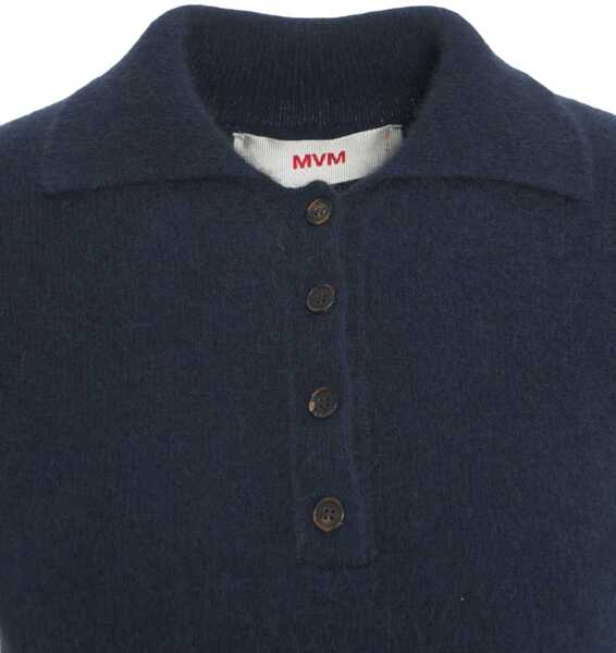 Tricouri Polo MVM Raccoon knit polo Blue Femei (BM 19100234) 4