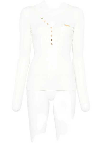 Pulovere Elisabetta Franchi Ribbed sweater White Femei (BM 19100252) 1