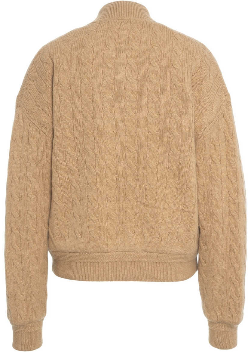 Pulovere casual Ralph Lauren Cable knit bomber Beige Femei (BM 19100258) 3
