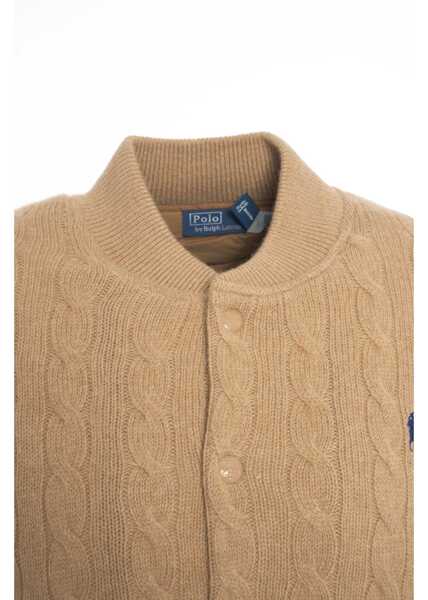 Pulovere casual Ralph Lauren Cable knit bomber Beige Femei (BM 19100258) 4