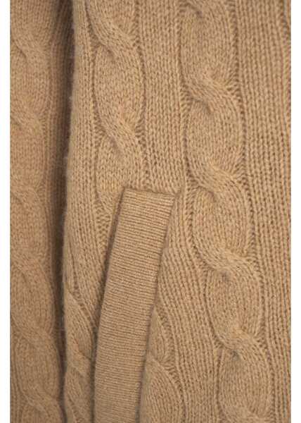 Pulovere casual Ralph Lauren Cable knit bomber Beige Femei (BM 19100258) 5