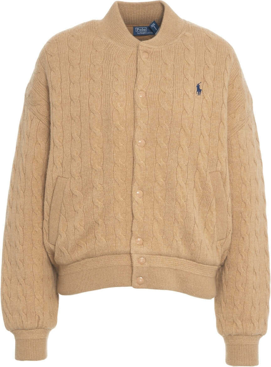 Pulovere casual Ralph Lauren Cable knit bomber Beige Femei (BM 19100258) 1