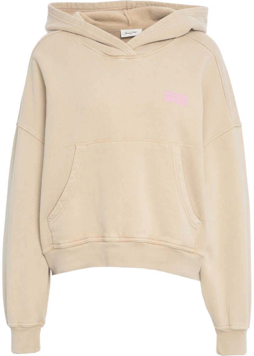 Bluze de trening American Vintage Hoodie with logo Beige Femei (BM 19100279) 1