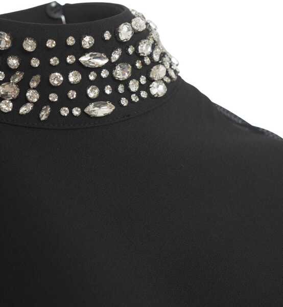 Rochii scurte Liu Jo Mini dress with rhinestones Black Femei (BM 19100327) 4