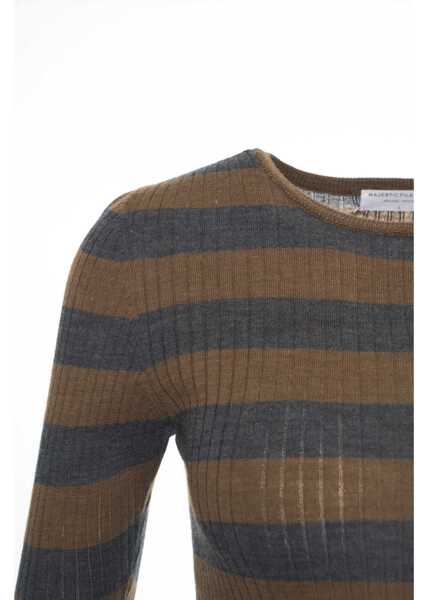 Tricouri Majestic Filatures Knit t-shirt Brown Femei (BM 19100330) 4