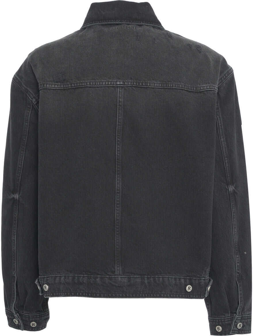 Jachete REPRESENT Denim jacket Black Barbati (BM 19100339) 3