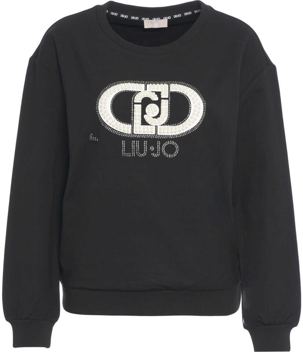 Cardigane Liu Jo Sweatshirt with rhinestones Black Femei (BM 19100357) 2