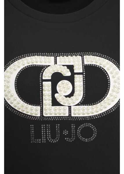Cardigane Liu Jo Sweatshirt with rhinestones Black Femei (BM 19100357) 4