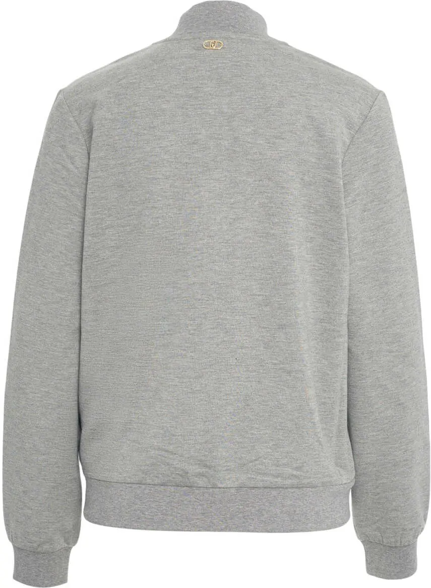 Cardigane Liu Jo Sweatshirt with pearls Grey Femei (BM 19100360) 3