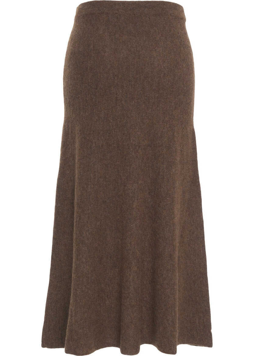 Fuste lungi Kaos Knitted skirt Brown Femei (BM 19100369) 4