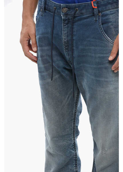 Blugi drepti Diesel Joggjeans Stretch D-Krooley Denims With Drawstring 16Cm Blue Barbati (BM 19100393) 3