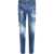 DSQUARED2 Whiskering Effect Stretch Denim Cool Guy Jeans 16Cm Blue
