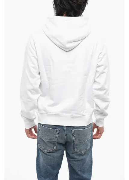 Bluze de trening Diesel Brushed Cotton Hoodie With Cangaroo Pocket White Barbati (BM 19100423) 2