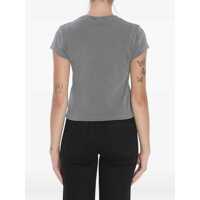 Tricouri Dama - Tricouri Alexander Wang Baby Tee With Hotfix Graphic GREY Femei (BM 19100492) - B-mall.ro