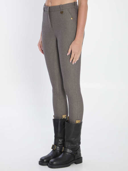 Pantaloni casual Burberry Stretch Cotton Jodhpur Trousers BROWN Femei (BM 19100519) 2