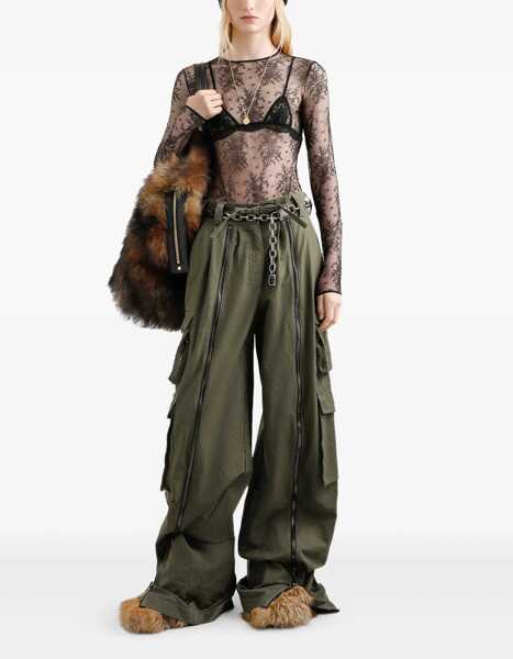 Body-uri Dolce & Gabbana Chantilly Lace Bodysuit BLACK Femei (BM 19100543) 2