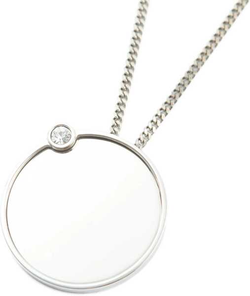 Coliere MM6 Maison Margiela Necklace with round plaque POLISHED PALLADIO Femei (BM 19100594) 2