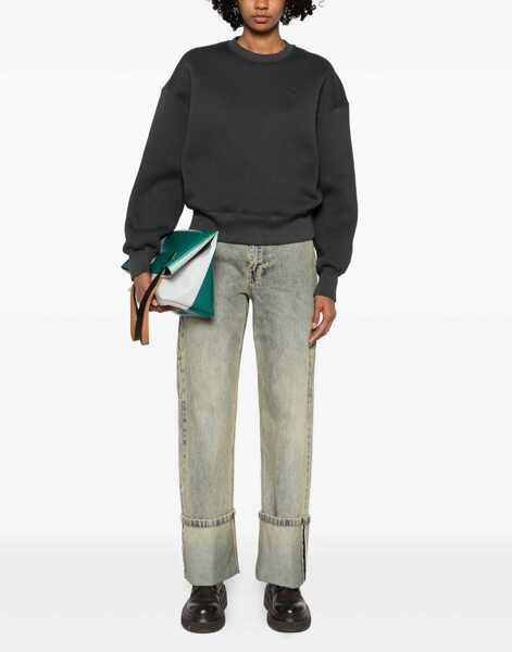 Bluze de trening AMI Paris Ami De Coeur Embosse Sweatshirt ANTHRACITE Femei (BM 19100600) 2