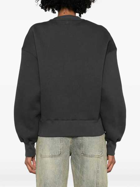 Bluze de trening AMI Paris Ami De Coeur Embosse Sweatshirt ANTHRACITE Femei (BM 19100600) 4