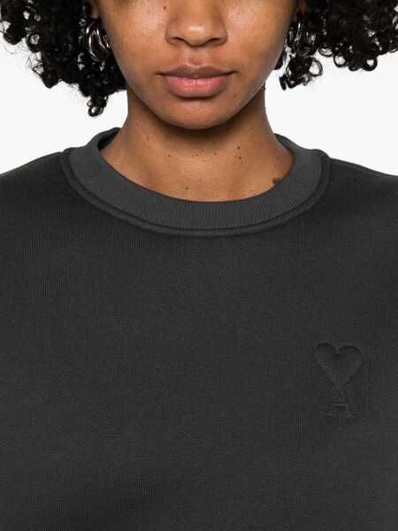 Bluze de trening AMI Paris Ami De Coeur Embosse Sweatshirt ANTHRACITE Femei (BM 19100600) 5