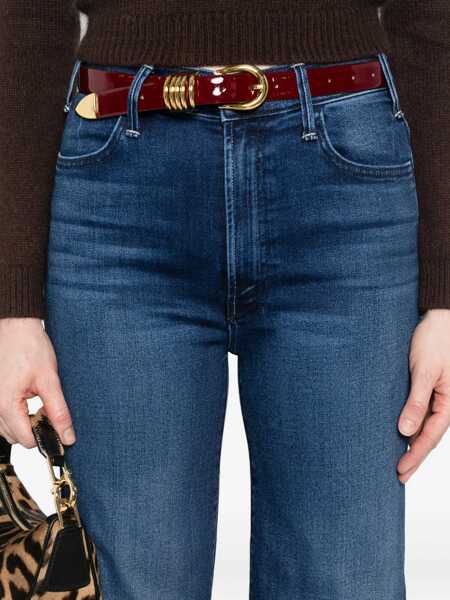 Blugi MOTHER Mother The Hustler Roller Sneak Jeans BLUE Femei (BM 19100922) 5