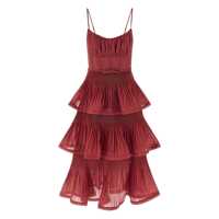 Rochii Zimmermann 'Pleated Tiered Midi' Dress Femei