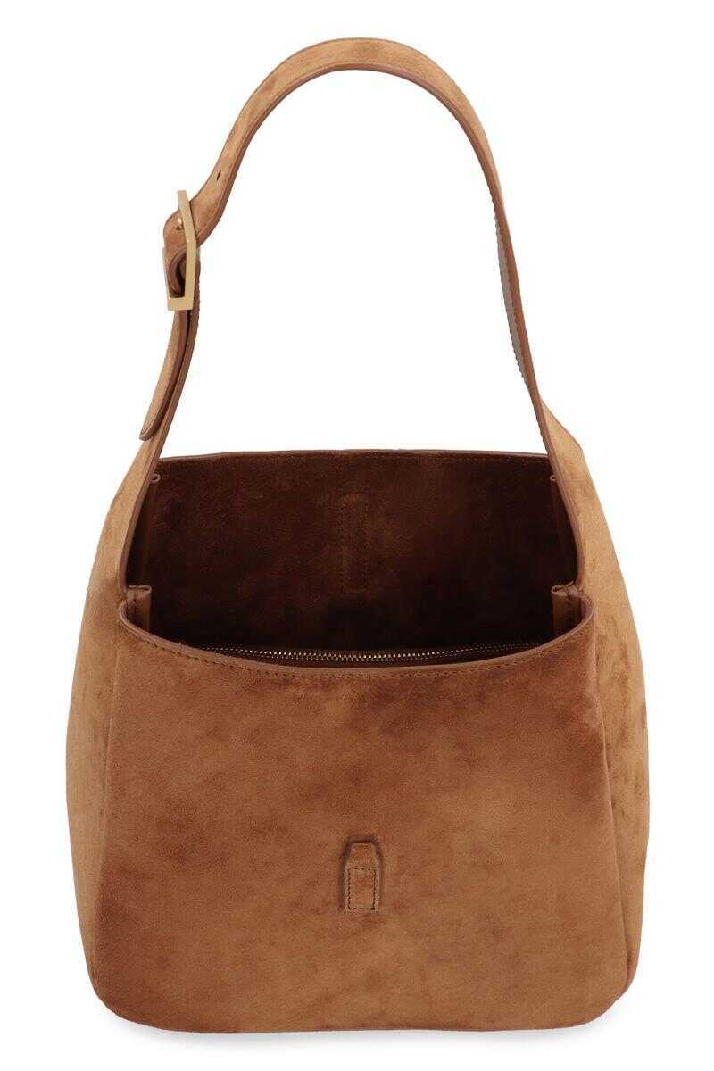 Genti de mana Saint Laurent Saint Laurent Le 5  7 Piccola Suede Handbag BROWN Femei (BM 19102209) 5