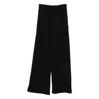 Pantaloni casual Moschino Black Wide-Leg Track Pants Femei