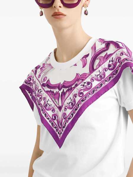 Esarfe Dolce & Gabbana Dolce & Gabbana T-Shirt With Scarf WHITE Femei (BM 19103487) 5