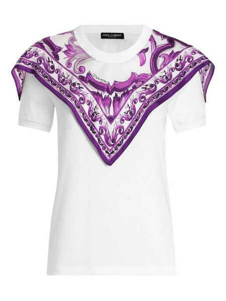 Esarfe Dolce & Gabbana Dolce & Gabbana T-Shirt With Scarf WHITE Femei (BM 19103487) 1