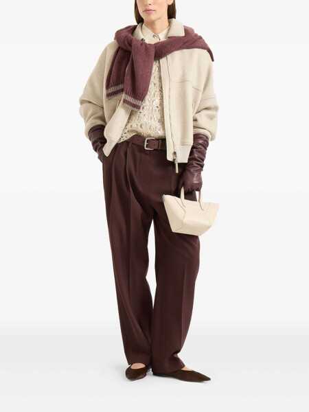 Pantaloni casual Brunello Cucinelli Brunello Cucinelli Wool Blend Trousers Red Femei (BM 19104588) 2