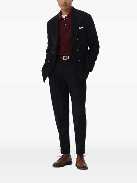 Tricouri Polo Brunello Cucinelli Brunello Cucinelli Wool Polo Shirt Red Barbati (BM 19104936) 2