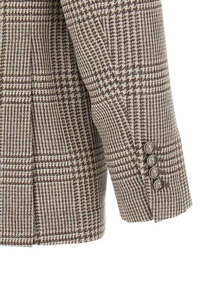 Geci Brunello Cucinelli Brunello Cucinelli Houndstooth Blazer MULTICOLOR Barbati (BM 19104984) 4