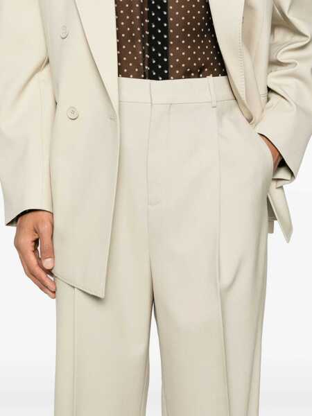 Pantaloni casual Saint Laurent Light Wool Pants BEIGE Barbati (BM 19106567) 5