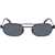 Off-White Oval Vaiden Sunglasses With Metal Frame Black