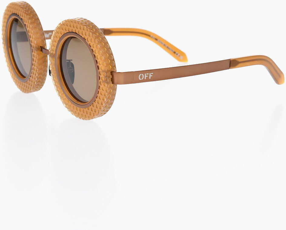 Ochelari de soare Off-White Engraved Details Chicago Round Sunglasses Orange Femei (BM 19106738) 2