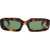 Off-White Oval-Shaped Renton Sunglasses With Golden-Effect Monogram Brown