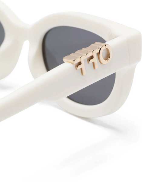 Ochelari de soare Off-White Oval Sparks Sunglasses With Golden-Effect Monogram White Femei (BM 19106756) 3