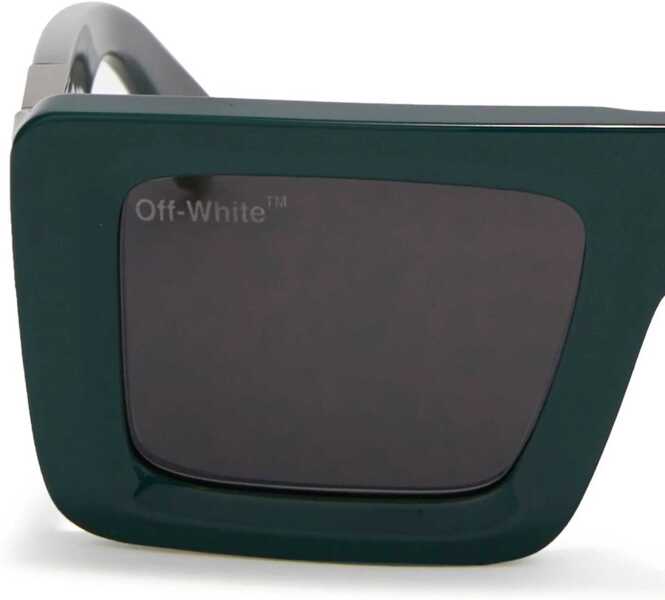Ochelari de soare Off-White Embossed Monogram Leonardo Shield Sunglasses Green Femei (BM 19106771) 3