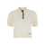 Pinko White Polo Shirt With Logo Patch On The Front And Ribbed Details In Wool Woman WHITE