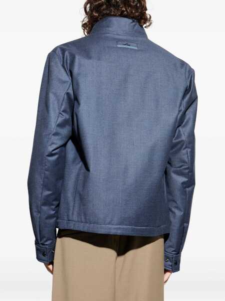 Geci Paul&Shark Paul & Shark Blue Silk-Blend Virgin Wool Jacket BLUE Barbati (BM 19107606) 4