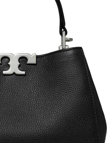 Genti de mana Tory Burch Eleanor Black Handbag With Adjustable And Removable Shoulder Strap In Grained Leather Woman Black Femei (BM 19107672) 4