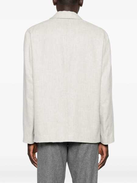 Geci Lardini Lardini Jacket With Patch Pockets Beige Barbati (BM 19109703) 4