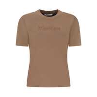 Tricouri Max Mara Adelio Crepe T-Shirt With Logo Femei