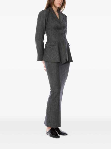 Fuste Alberta Ferretti Alberta Ferretti Charcoal Pencil Skirt In Virgin Wool Black Femei (BM 19109907) 2