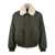 Emporio Armani Emporio Armani Nylon Twill Bomber Jacket With Shearling Effect Collar GREEN