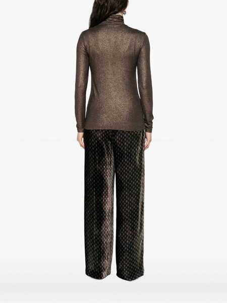 Pulovere Majestic Filatures Majestic Filatures Brown Turtleneck Sweater BROWN Femei (BM 19111950) 4